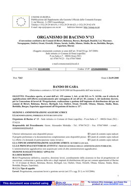 Organismo Di Bacino N°13