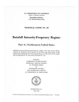 Rainfall Intensity -Frequency Regime