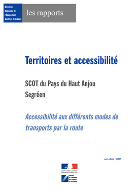 Accessibilité SCOT Du Pays Haut Anjou Segréen
