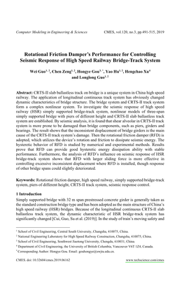 Rotational Friction Damper's Performance For