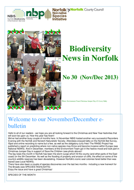 Biodiversity News in Norfolk