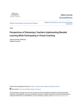 Perspectives of Elementary Teachers Implementing Blended Learning While Participating in Virtual Coaching