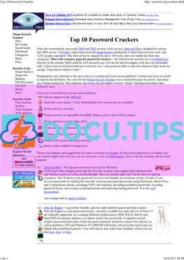 Top 10 Password Crackers