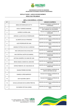 Resultado Preliminar