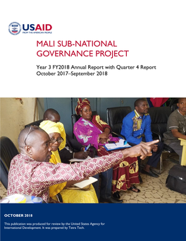 Mali Sub-National Governance Project