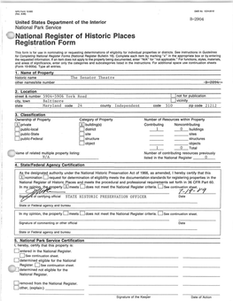 National Register of Historic Places Registration Form