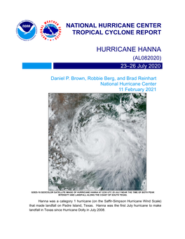 HURRICANE HANNA (AL082020) 23–26 July 2020