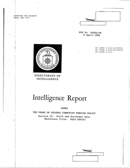 Intelligence Report