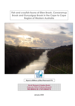 Fish and Crayfish Fauna of Ellen Brook, Cowaramup Brook and Gunyulgup Brook in the Cape to Cape Region of Western Australia