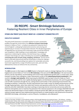 Stoke-On-Trent (Uk) Policy Brief #2 • Compact Connected City