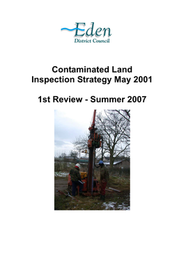 Contaminated Land Inspection Strategy May 2001 1St Review