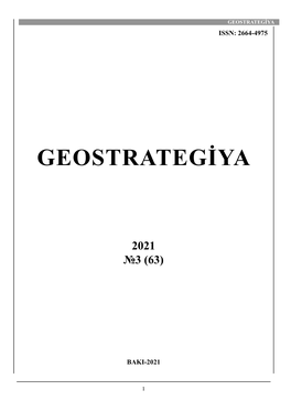 MAY-İYUN 2021№ 03(63) History, Anthropology, Political Science,Philosophy, Sociologyandeconomicsciences