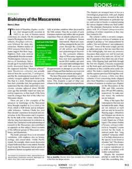 Biohistory of the Mascarenes Vidual Islands