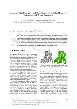 Geometric Edge Description and Classification in Point Cloud Data with Application to 3D Object Recognition