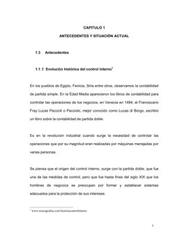 I CAPITULO 1 ANTECEDENTES Y SITUACIÓN ACTUAL 1.3