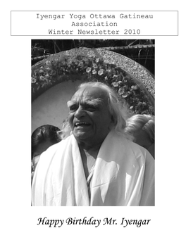 Happy Birthday Mr. Iyengar Iyengar Yoga Ottawa Gatineau