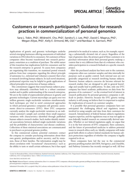 Customers Or Research Participants? Guidance for Research Practices In