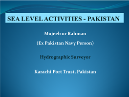 Hydrographic Surveyor Karachi Port Trust, Pakistan