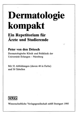 Dermatologie Kompakt Ein Repetitorium Für Arzte Und Studierende