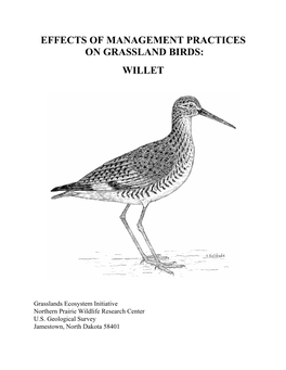 Effects of Management Practices on Grassland Birds