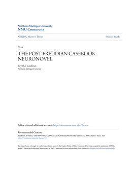 THE POST-FREUDIAN CASEBOOK NEURONOVEL Krysthol Kauffman Northern Michigan University