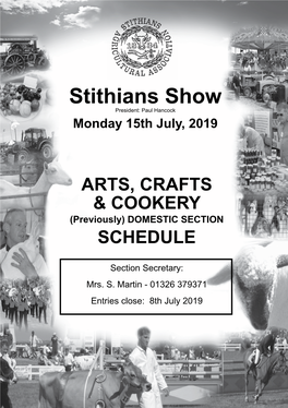Stithians Show President: Paul Hancock Monday 15Th July, 2019