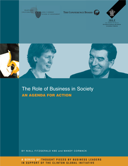 The Role of Business in Society: an Agenda for Action