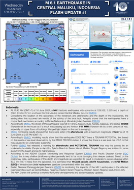 M 6.1 Earthquake in Central Maluku, Indonesia Flash