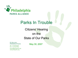 Parks in Trouble