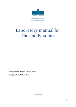 Laboratory Manual for Thermodynamics