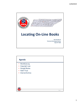 Locating On-Line Books