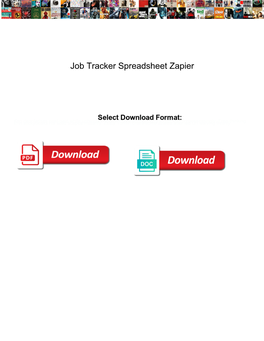 Job Tracker Spreadsheet Zapier