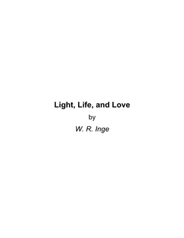 Light, Life, and Love by W