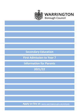 Secondary Information for Parents Booklet 2018/19