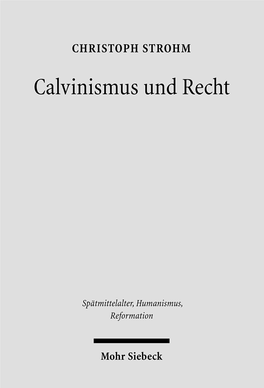 Calvinismus Und Recht