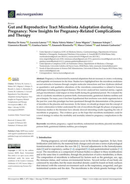 Gut and Reproductive Tract Microbiota Adaptation During Pregnancy: New Insights for Pregnancy-Related Complications and Therapy