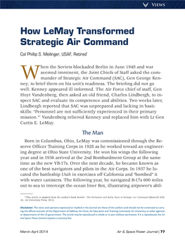 How Lemay Transformed Strategic Air Command