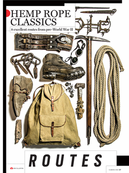 HEMP ROPE CLASSICS 8 Excellent Routes from Pre–World War II