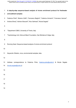 A Step-By-Step Sequence-Based Analysis of Virome Enrichment Protocol for Freshwater