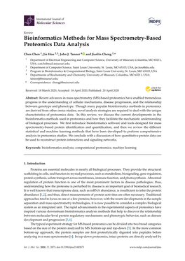 Bioinformatics Methods for Mass Spectrometry-Based Proteomics Data Analysis