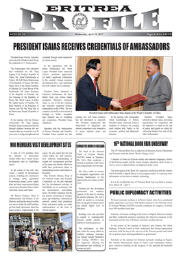 President Isaias Receives Credentials of Ambassadors