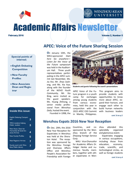 Academic Affairs Newsletter