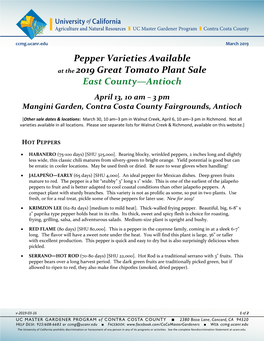 2019 GTPS Pepper Varieties—Antioch