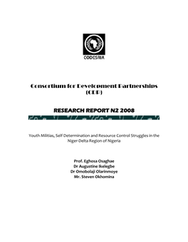 Youth Militias, Self Determination and Resource Control Struggles in the Niger-Delta Region of Nigeria