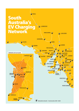 South Australia's EV Charging Network Map and Locations List