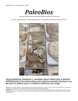 Paleobios 38:1–20, August 21, 2021 Paleobios