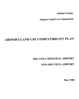 Rio Vista Airport Land Use Compatibility Plan