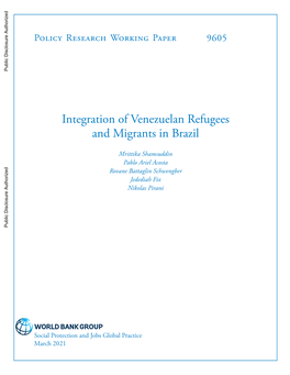 Integration of Venezuelan Refugees and Migrants in Brazil