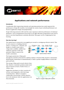 Applications and Network Performance