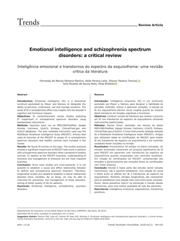 Trends Psychiatry Psychother